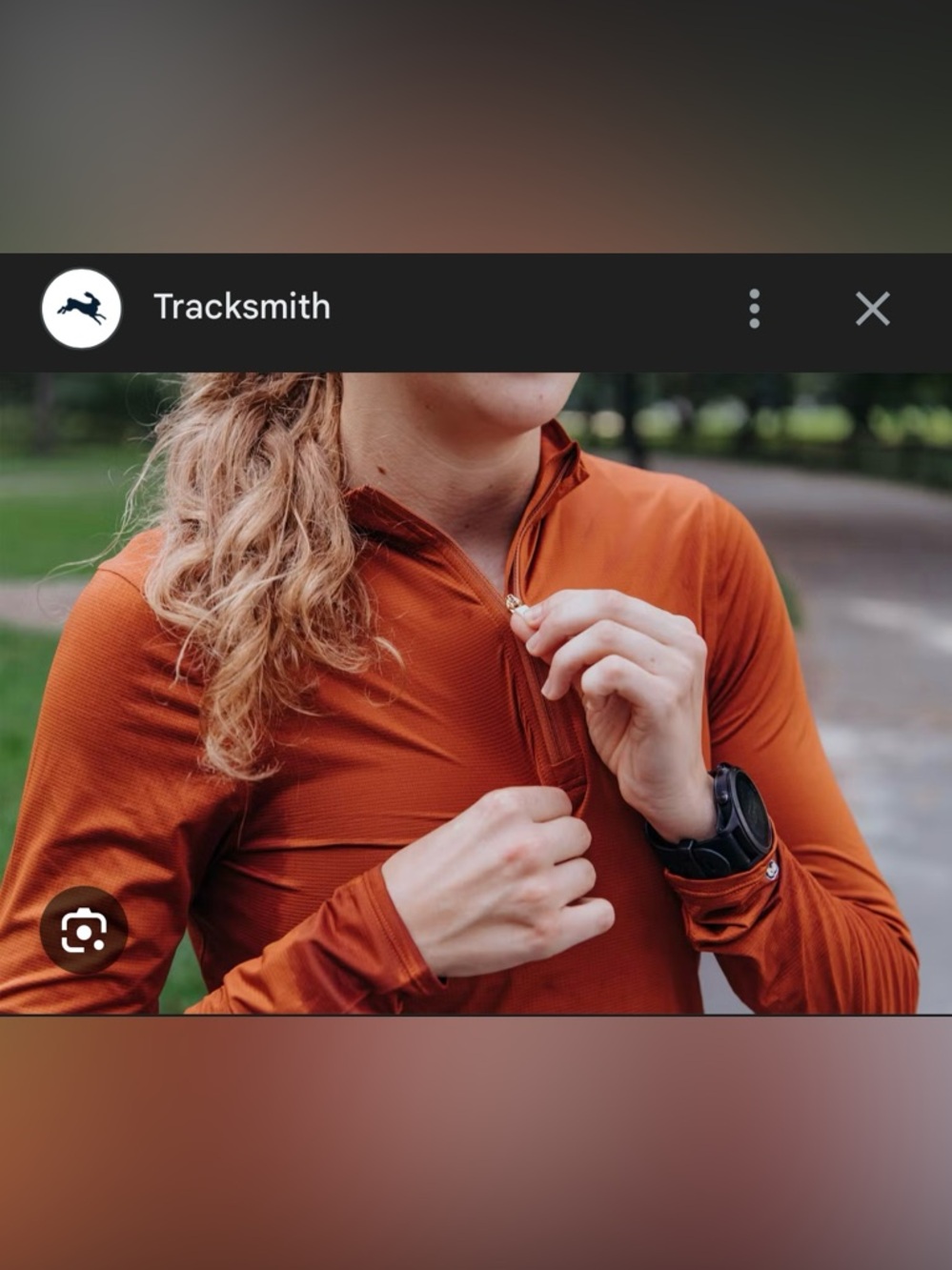Tracksmith Twilight Long Sleeve Top - Spice - Picture 5 of 6
